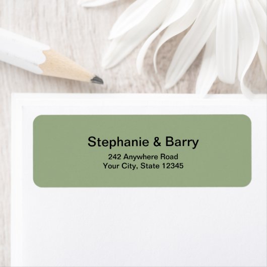 Minimalist Sage Green Wedding Return Address (Insitu)