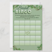Minimalist Sage Greenery Bridal Shower Bingo Game (Vorderseite)