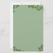 Minimalist Sage Greenery Scattergories Bridal Game (Rückseite)