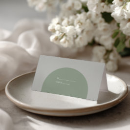 Minimalist Sage Grün Rustikale Boho Bogen Hochzeit Platzkarte