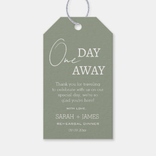 Minimalist Sage One Day Away Probedinner Geschenkanhänger