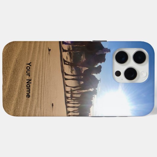Minimalist Sahara Desert Phone Case | Neutral Boho (Rückseite (Horizontal))