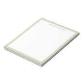 Minimalist Salbeigrün Zwei-Rahmen-Name Notizblock (Rotiert)