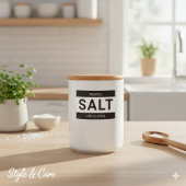 Minimalist Salt Label for Containers Lebensmitteletikett