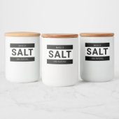 Minimalist Salt Label for Containers Lebensmitteletikett (Flaschen)