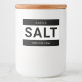 Minimalist Salt Label for Containers Lebensmitteletikett (Vorderseite)