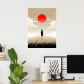 Minimalist Samurai Poster (Heimbüro)