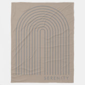 Minimalist Sand Beige Throw Blanket - 'SERENITY'  Fleecedecke (Vorderseite)