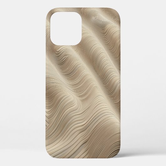 Minimalist Sand Wave Abstract Phone Case Sculpted (Rückseite)