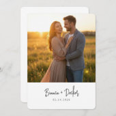 Minimalist Save The Date Card (Vorne/Hinten)