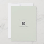 Minimalist Save the Date Card | Pale Sage Green (Rückseite)