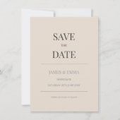 Minimalist Save the Date Card Soft Latte (Vorderseite)
