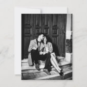 Minimalist Save The Date Ivory Editorial Wedding (Rückseite)