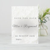 Minimalist Save the Date Wedding Card (Stehend Vorderseite)