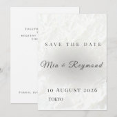 Minimalist Save the Date Wedding Card (Vorne/Hinten)