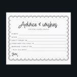 Minimalist scalloped border bride and groom advice flyer<br><div class="desc">Designed to coordinate with our Scalloped Border Collection, this minimalist bride and groom to be advice card features a classic design with a unique twist - the scalloped border is one of a kind, and will surely add a slight retro feel to this modern invitation. If you want to catch...</div>