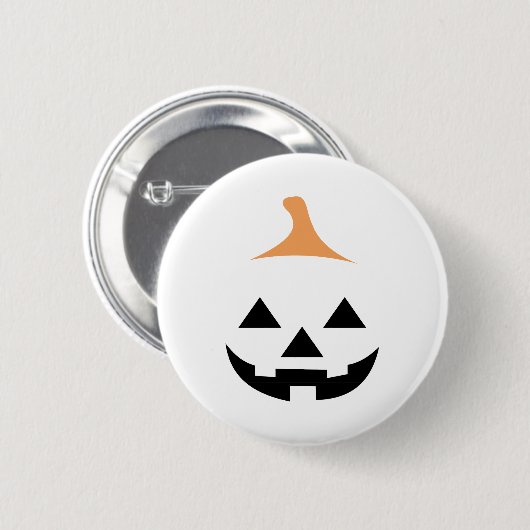 Minimalist Scary Pumpkin Button (Vorne & Hinten)