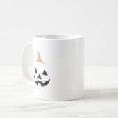 Minimalist Scary Pumpkin Kaffeetasse (Vorderseite Links)