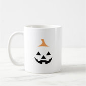 Minimalist Scary Pumpkin Kaffeetasse (Links)