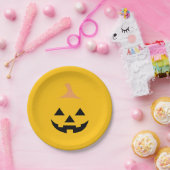 Minimalist Scary Pumpkin Pappteller (Party)