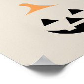 Minimalist Scary Pumpkin Poster (Ecke)