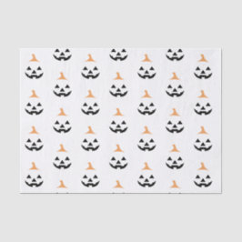 Minimalist Scary Pumpkin Seidenpapier