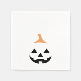 Minimalist Scary Pumpkin Serviette