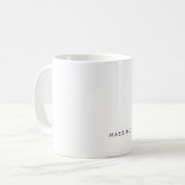 Minimalist Schlicht Modern Eigener Name Kaffeetasse (Vorderseite Links)