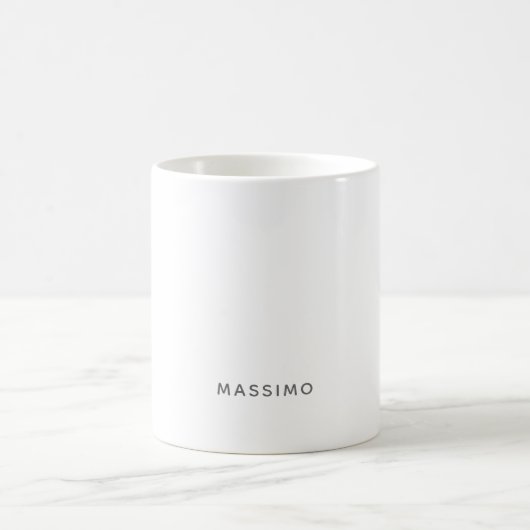 Minimalist Schlicht Modern Eigener Name Kaffeetasse (Mittel)