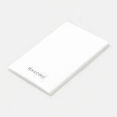 Minimalist Schlicht Modern Eigener Name Post-it Klebezettel (angewinkelt)