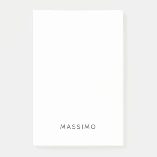 Minimalist Schlicht Modern Eigener Name Post-it Klebezettel (Vorderseite)