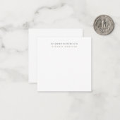 Minimalist Schlicht Modern  Mitteilungskarte (Vorderseite/Rückseite Beispiel)