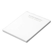 Minimalist Schlicht Modern Notizblock (Rotiert)