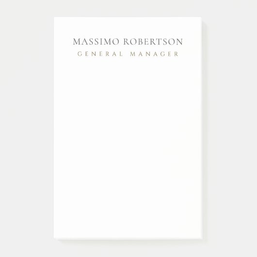 Minimalist Schlicht Modern Post-it Klebezettel (Vorderseite)