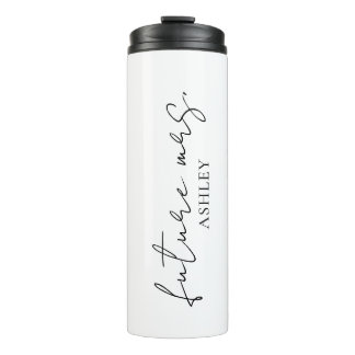 Minimalist Schwarze Schrift Individuelle zukünftig Thermosbecher