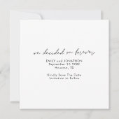 Minimalist Script Decided on Forever Square Save The Date (Vorderseite)