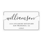 Minimalist Script Family Return Address (Vorne)