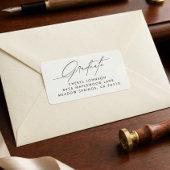 Minimalist Script Graduation Return Address Label Adressaufkleber