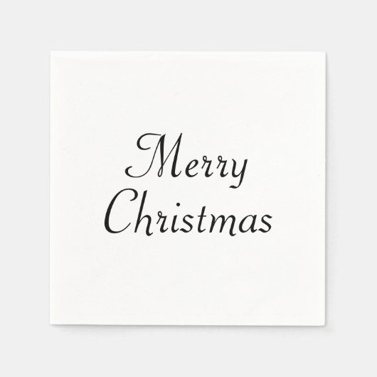 Minimalist Script Merry Christmas Christmas Party Serviette (Vorderseite)