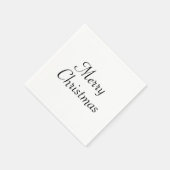 Minimalist Script Merry Christmas Christmas Party Serviette (Ecke)