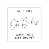 Minimalist Script Oh Baby Shower Gummistempel (Prägung)