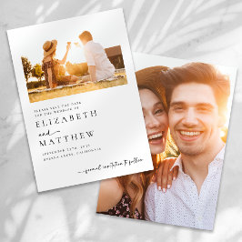 Minimalist Script Photo Wedding Save The Date