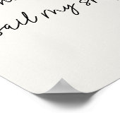 Minimalist Script Storms Quote Louisa May Alcott Poster (Ecke)