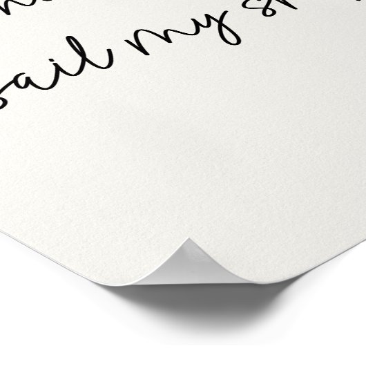 Minimalist Script Storms Quote Louisa May Alcott Poster (Ecke)