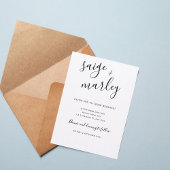 Minimalist Script Wedding Invitation Einladung