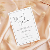 Minimalist Script Wedding Invitation | Modern Eleg Einladung