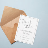 Minimalist Script Wedding Invitation | Modern Eleg Einladung