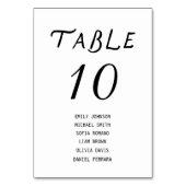 Minimalist Script Wedding Table Number Tischnummer (Vorderseite)