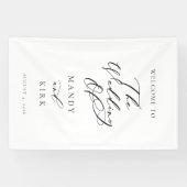 Minimalist Script Wedding Welcome Sign Banner (Horizontal)