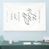 Minimalist Script Wedding Welcome Sign Banner (Messe)